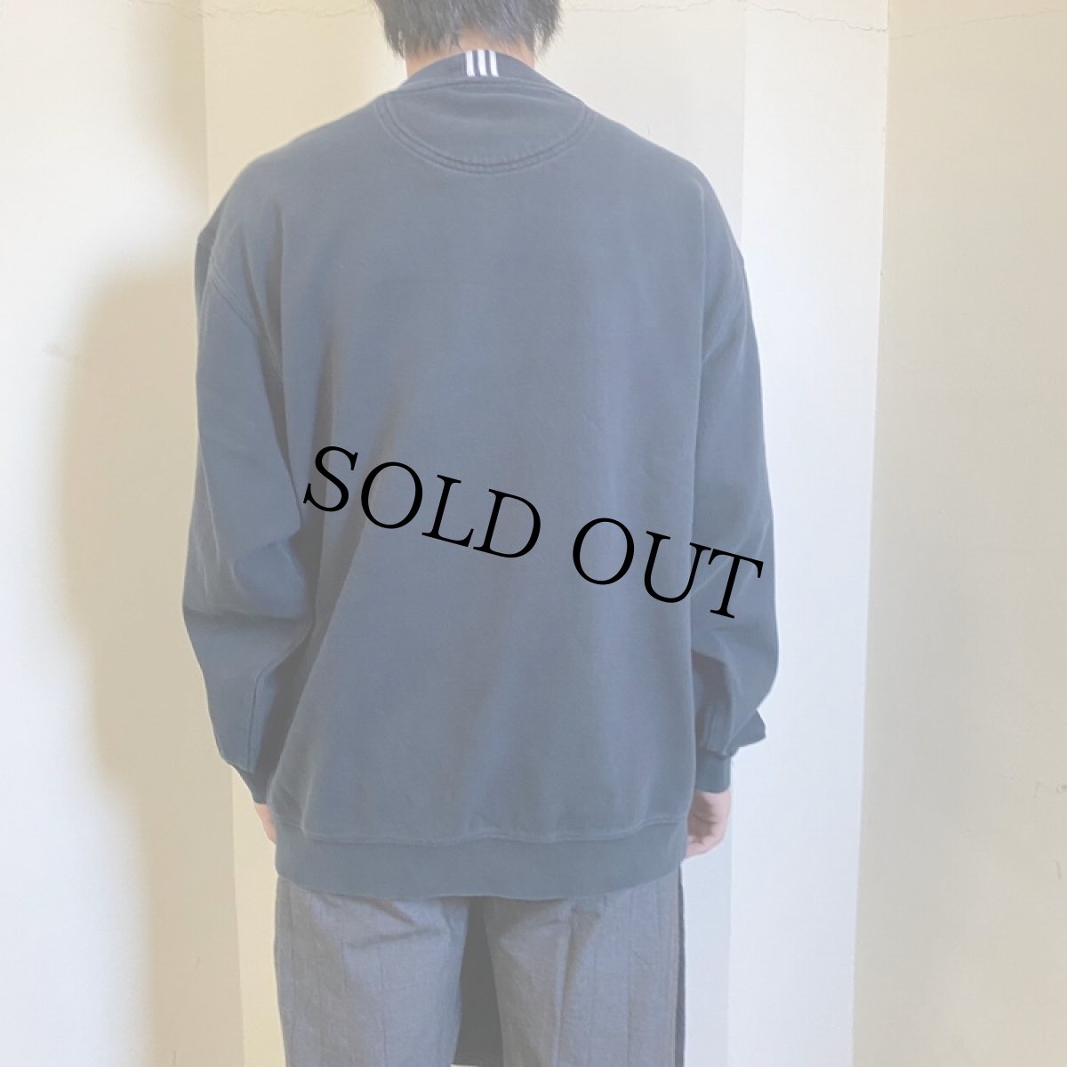 画像3: adidas ロゴ刺繍 鹿の子スウェット XL (3)