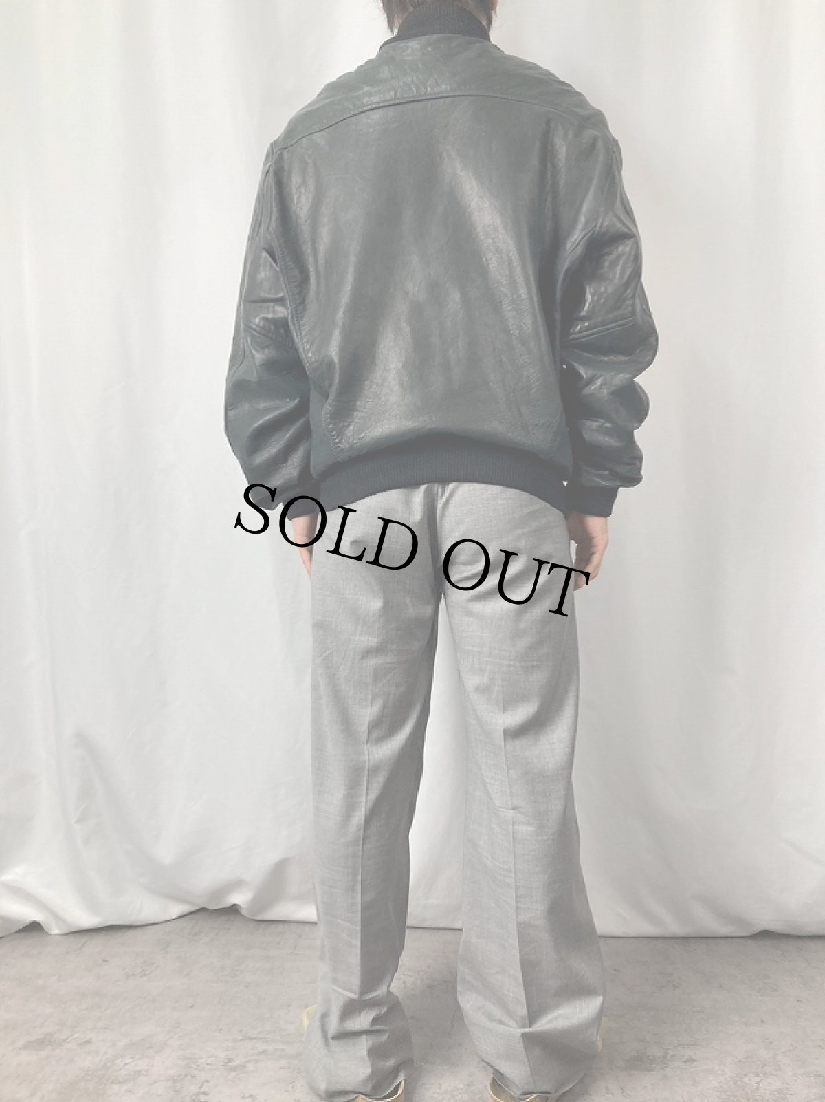 画像4: 70〜80's レザー×ベロア リバーシブルジャケット (4)