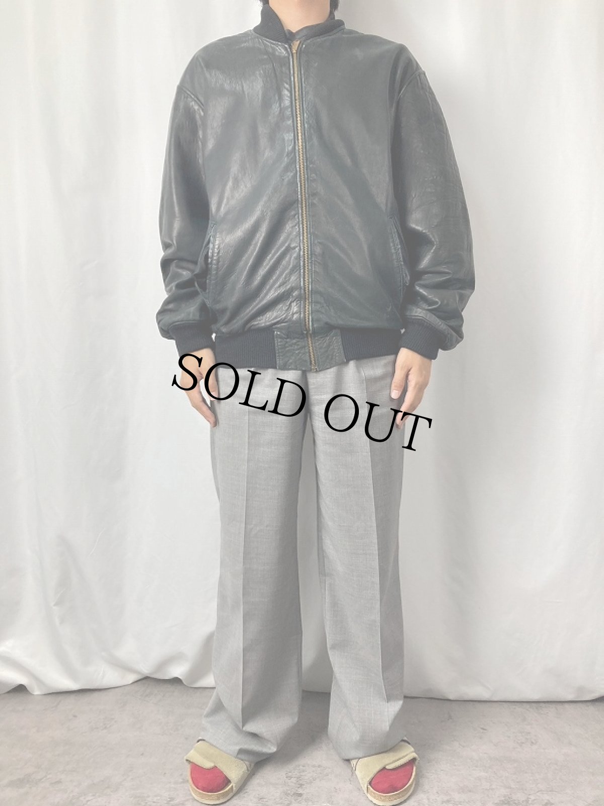 画像3: 70〜80's レザー×ベロア リバーシブルジャケット (3)