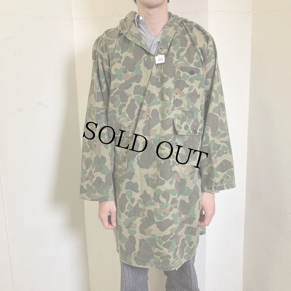 画像2: 〜60's 13スター ダックハンターカモ柄 コットンプルオーバーパーカー (2)