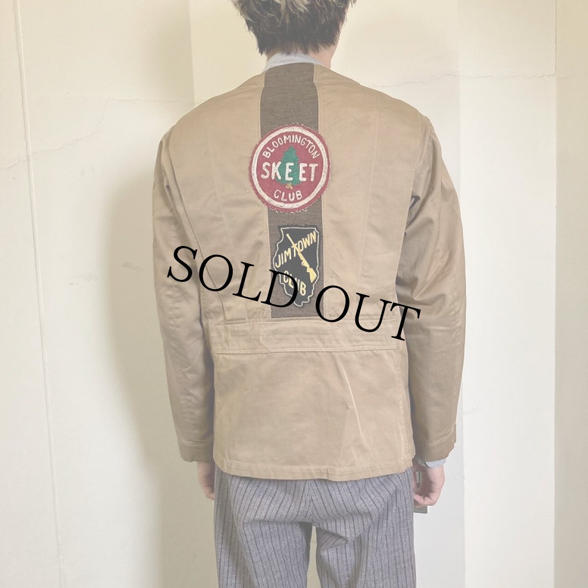 画像3: 40's UTICA DUXBAK CORP ガンパッチ付き シューティングジャケット SIZE42 (3)