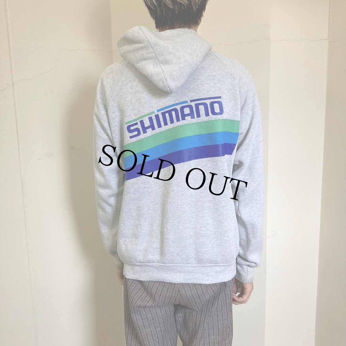 画像3: 90's SHIMANO USA製 スポーツメーカー プリントスウェットフーディー XL (3)