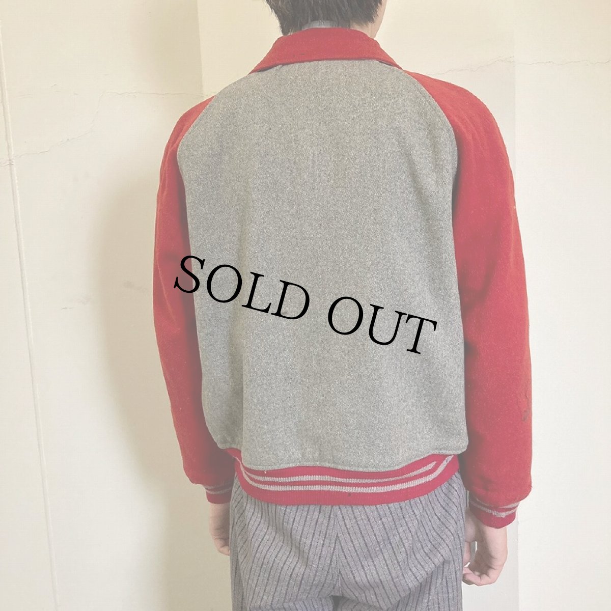 画像4: 50's C&S SPORTING GOODS Co. ウール×サテン リバーシブルスタジャン SIZE42 (4)