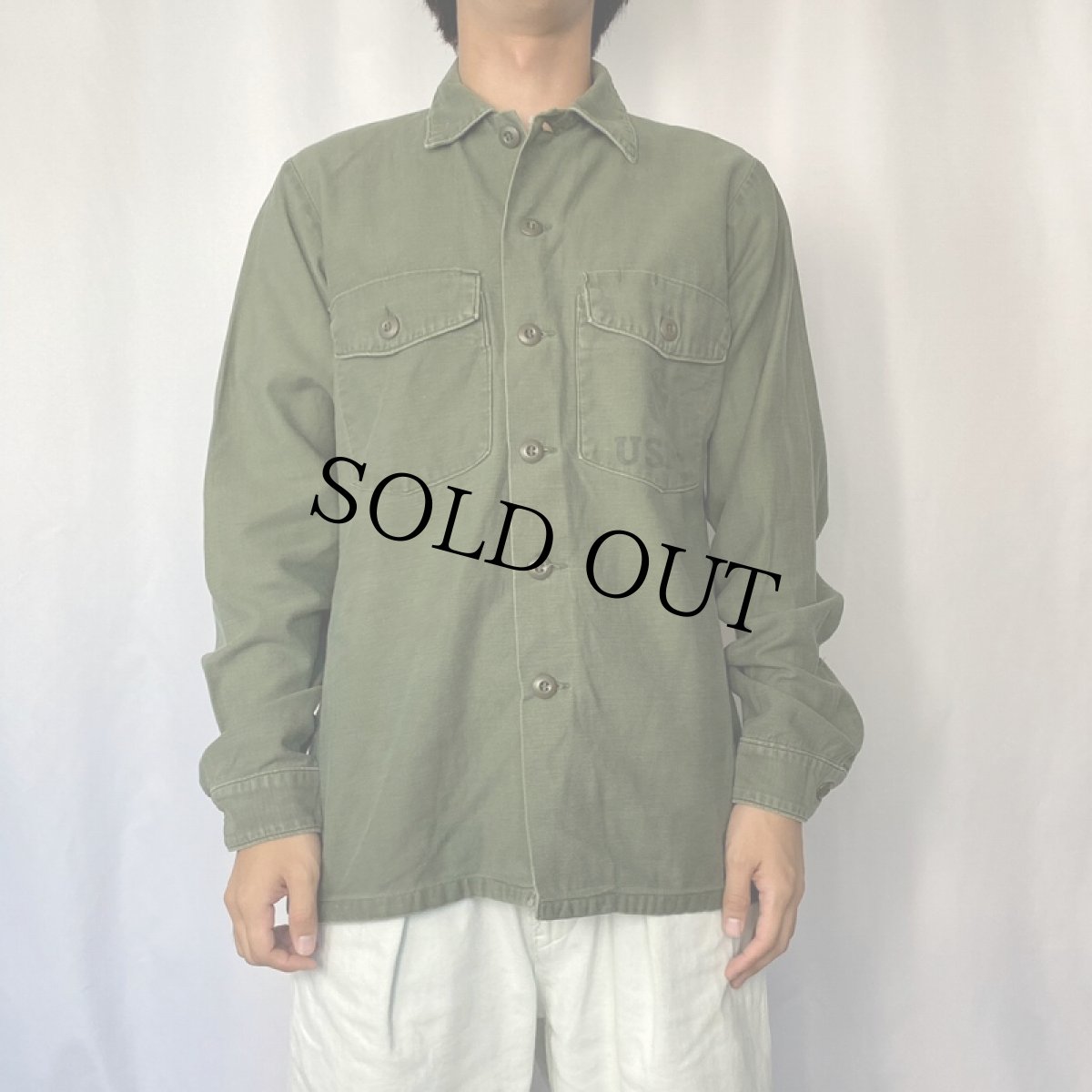 画像2: 70's USMC ユーティリティシャツ 15 1/2 (2)