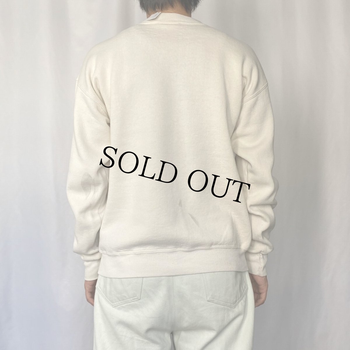 画像3: 90's Mark Twain USA製 小説家プリントスウェット L (3)