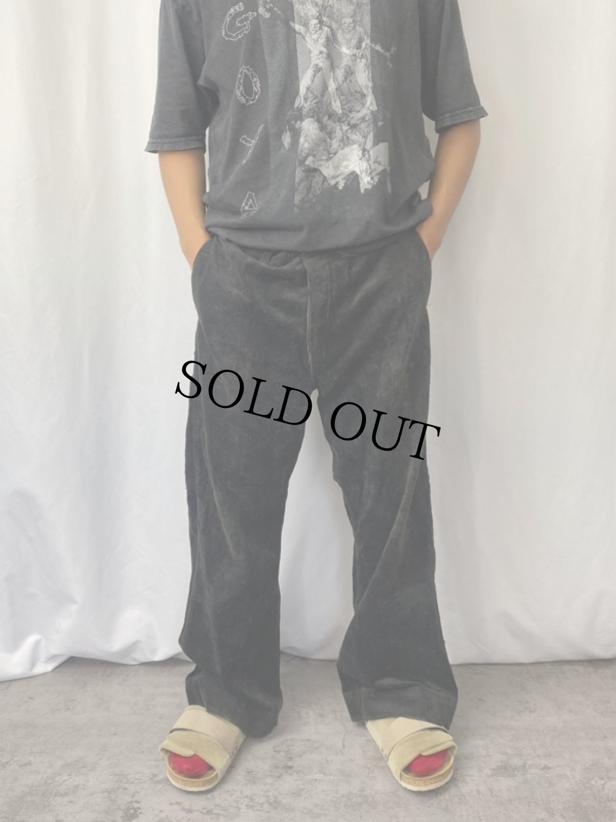 画像2: コーデュロイ ジャーマンワークパンツ W35 (2)