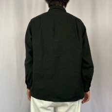 画像3: 50's PENDLETON オープンカラーウールシャツ GREEN L (3)