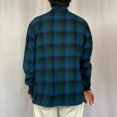 画像3: 70's PENDLETON USA製 オンブレーチェック柄 ウールテーラードジャケット M (3)