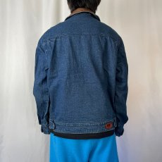 画像3: 80's Woolrich USA製 襟レザー デニムカバーオール M (3)