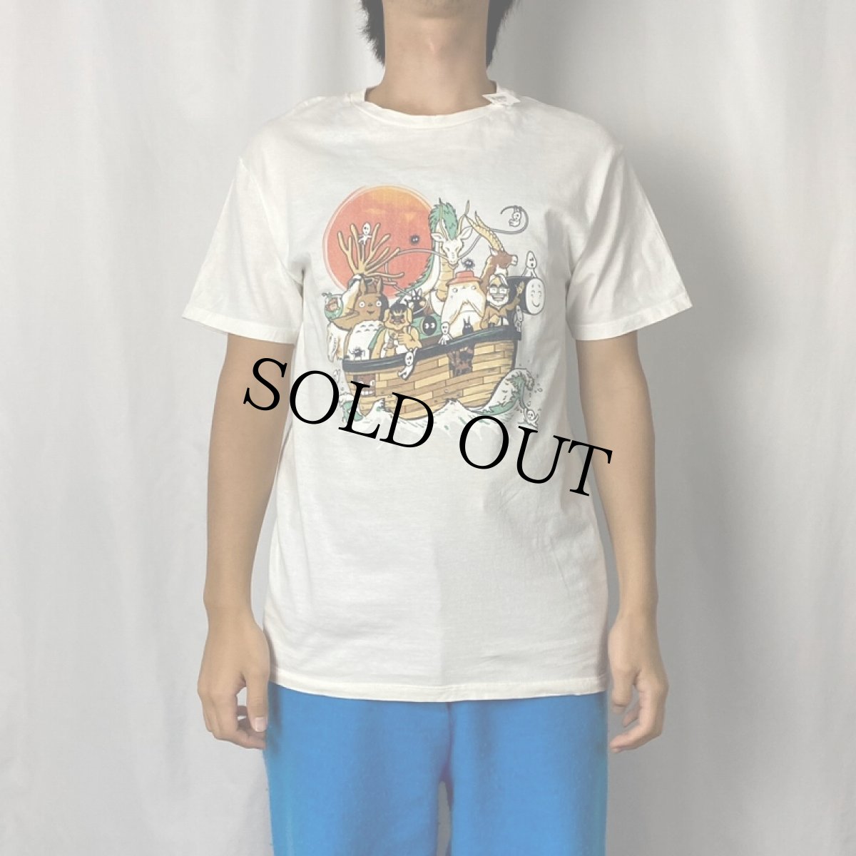 画像2: ジブリ 映画キャラクタープリントTシャツ M (2)