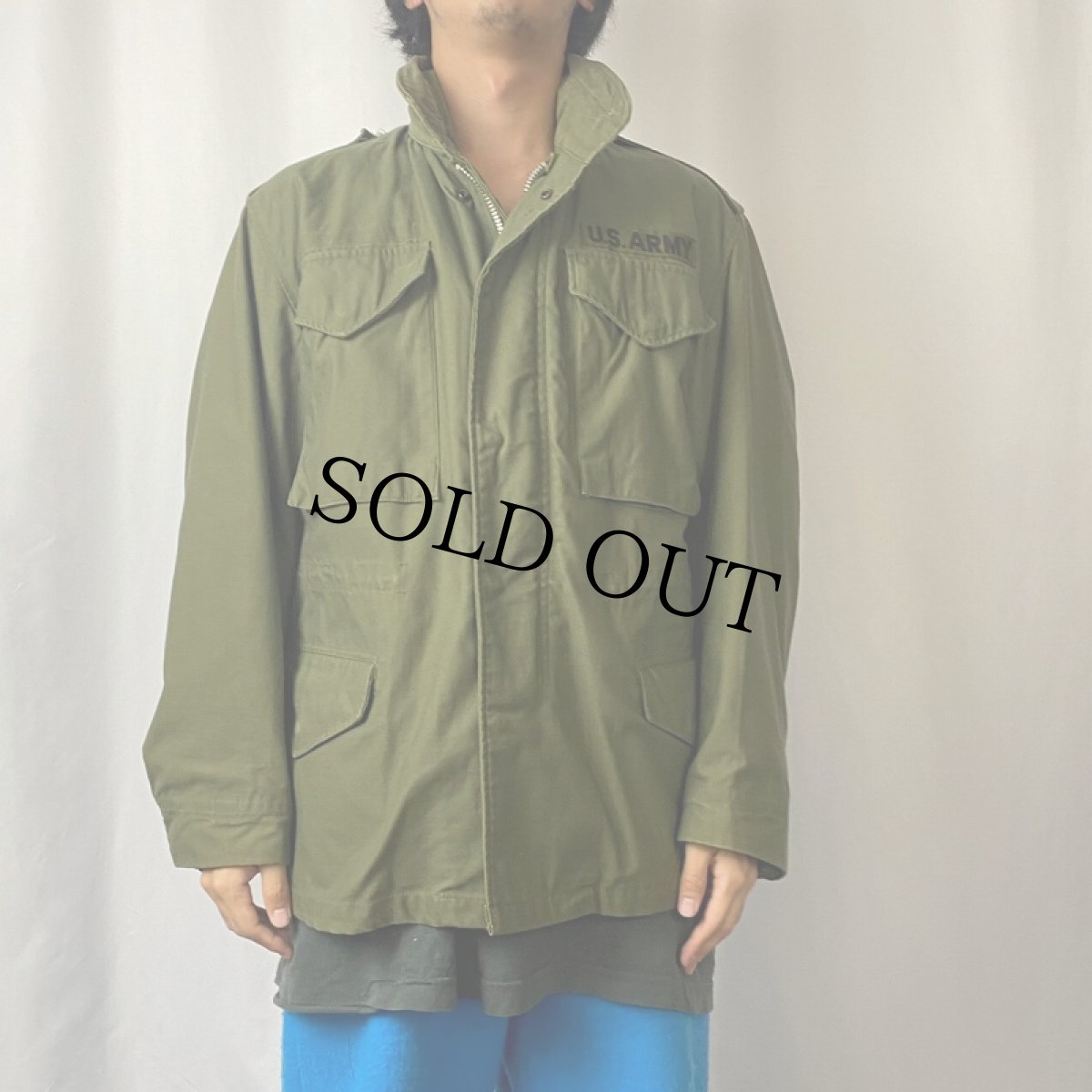 画像2: 60's U.S.MILITARY M-65 フィールドジャケット 2nd SMALL-SHORT (2)