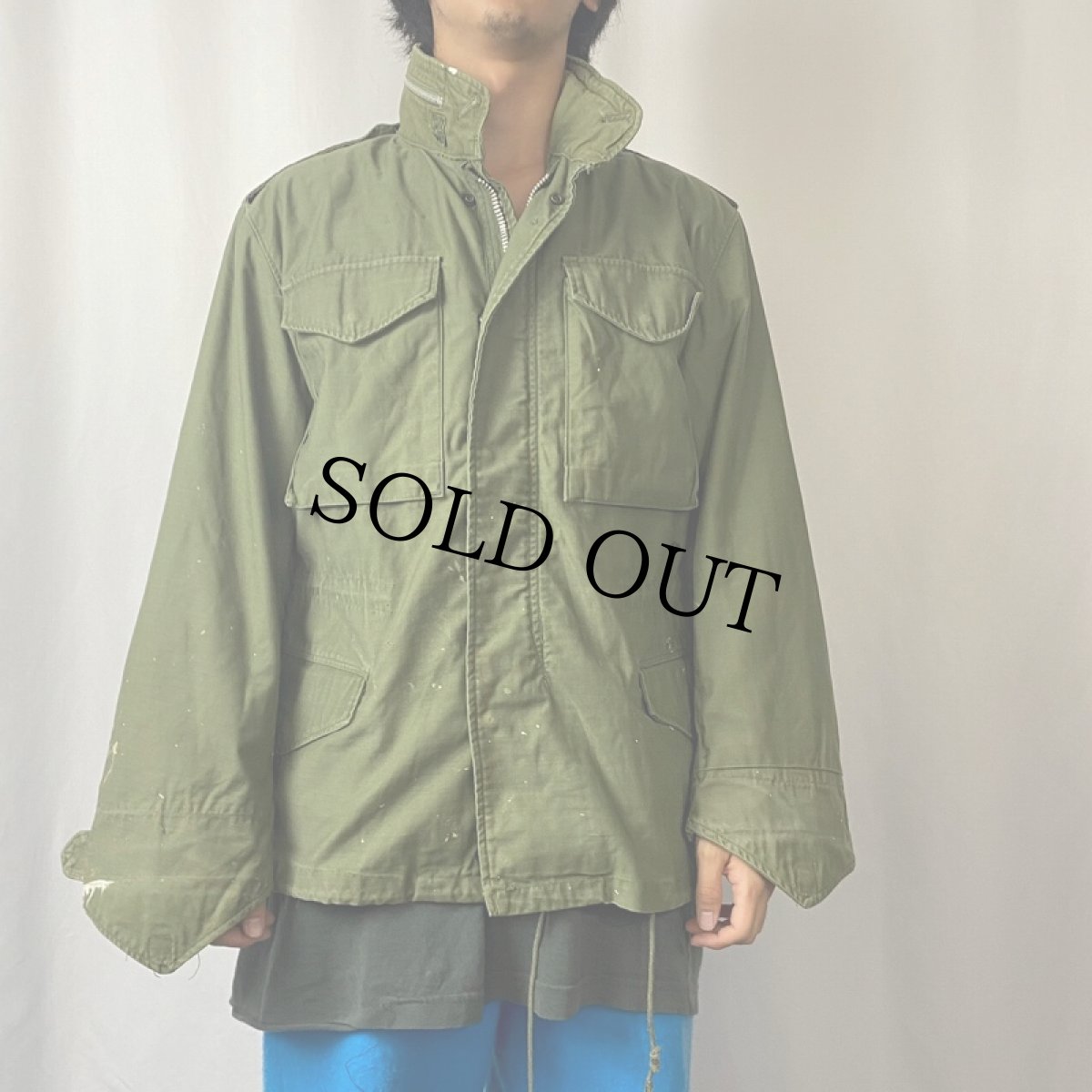 画像2: 60's U.S.MILITARY M-65 フィールドジャケット 2nd SMALL-SHORT (2)