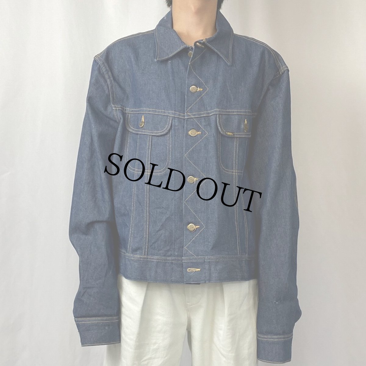 画像2: 80's Lee 101-J USA製 デニムジャケット SIZE50 LONG (2)