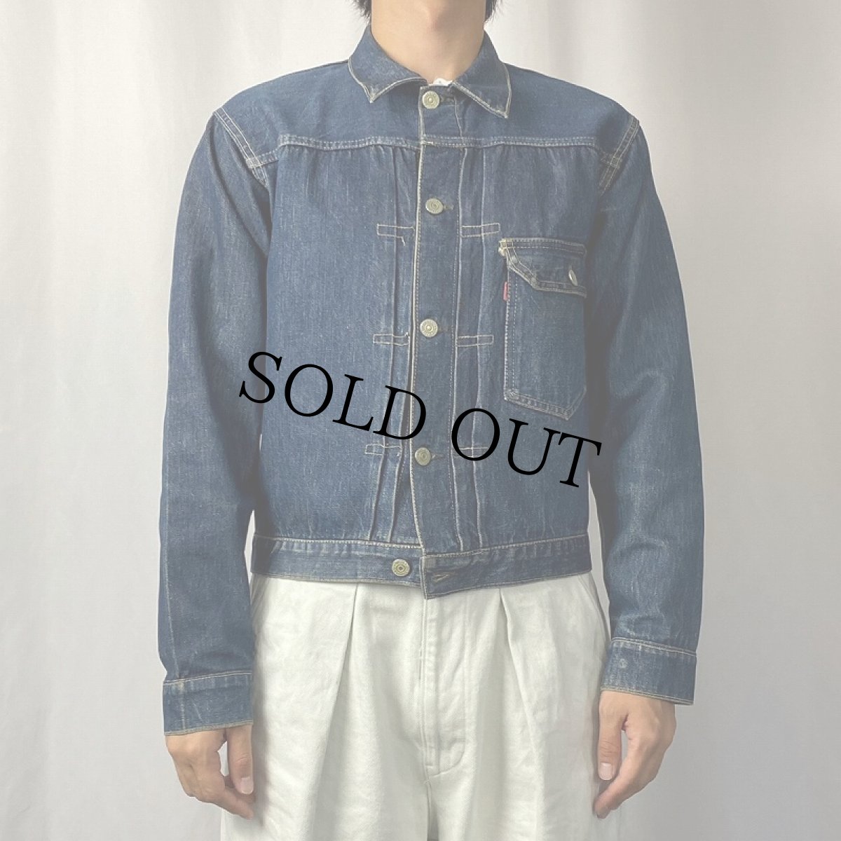 画像2: 40's LEVI'S 506XX "針刺しシンチバック" 47model 1st デニムジャケット (2)