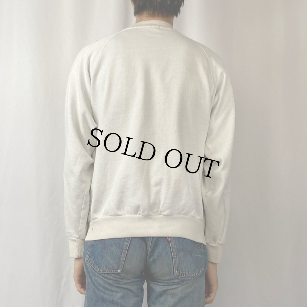 画像3: 90's adidas ロゴ刺繍 ラグランスウェット (3)