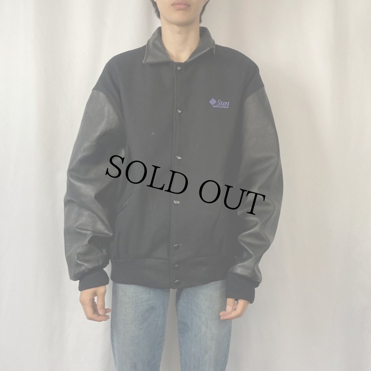 画像3: 90's Settlemier's ”Sun Microsystems" 企業ロゴ刺繍スタジャン XL (3)