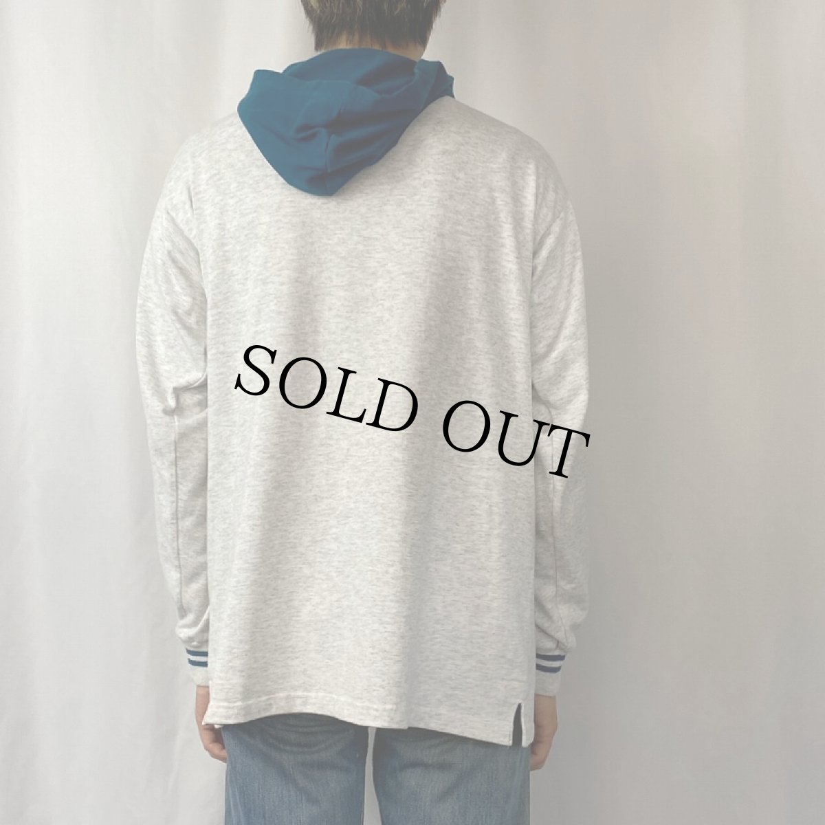 画像3: 90's Champion USA製 ヘンリーネック Tパーカー L (3)