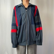 画像2: 70〜80's EURO 切り替えデザイン ベロアジップジャージ NAVY SIZE5 (2)