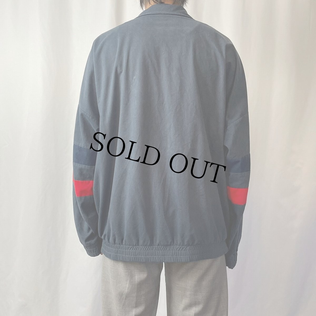 画像3: 70〜80's EURO 切り替えデザイン ベロアジップジャージ NAVY SIZE5 (3)