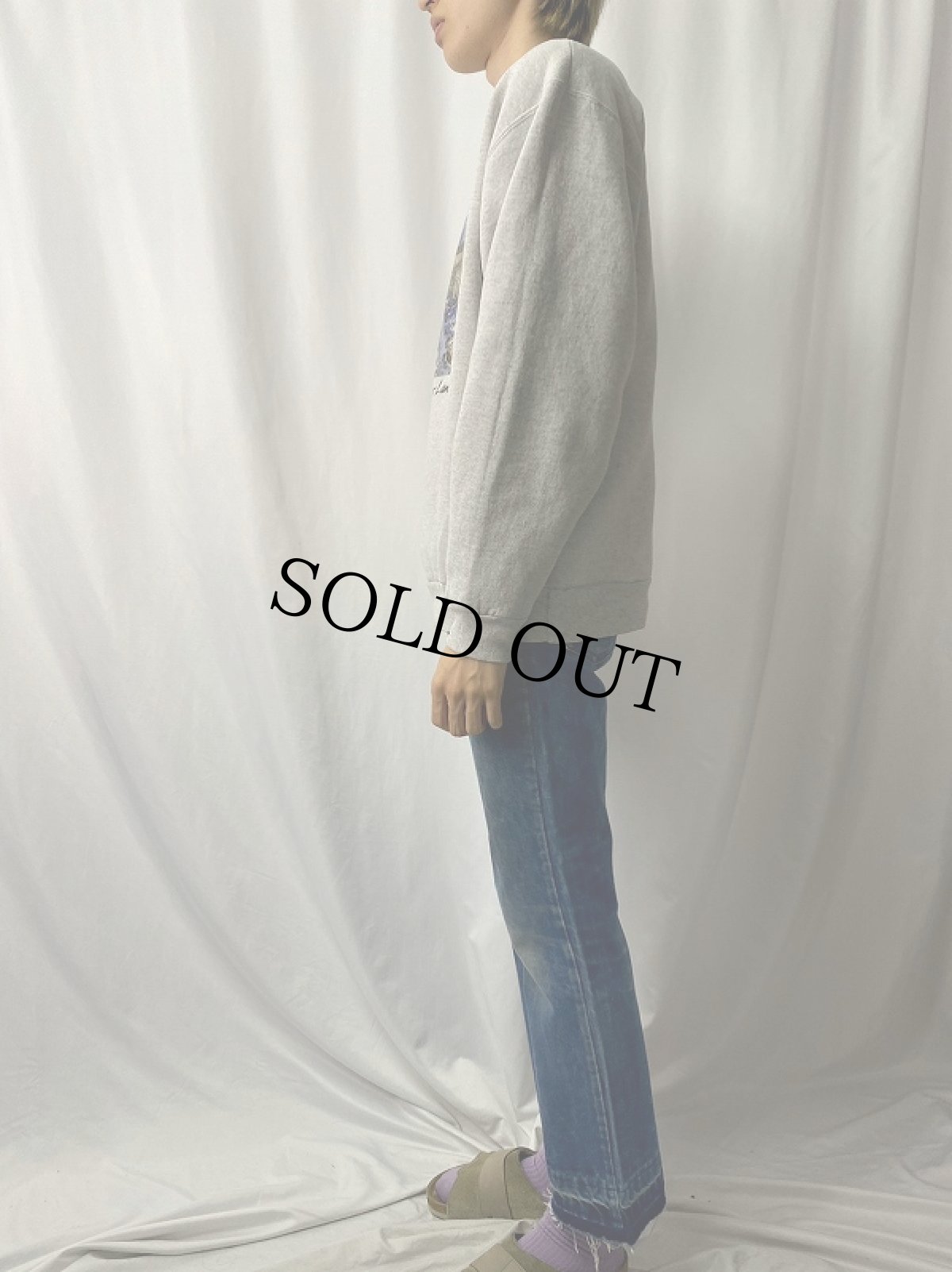 画像3: 90's USA製 "In the Espresso Lane" イラストプリントスウェット XL (3)