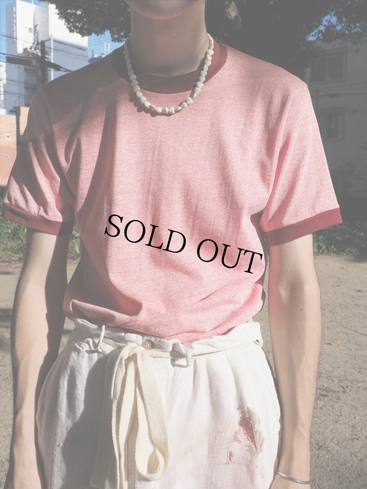 画像2: 70's TOWNCRAFT "Plus" 無地 リンガーTシャツ M (2)