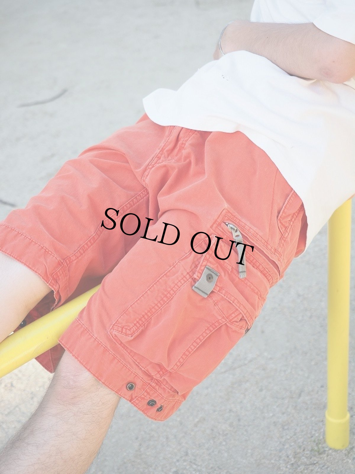 画像2: ABERCROMBIE&FITCH コットンカーゴショーツ W35 (2)