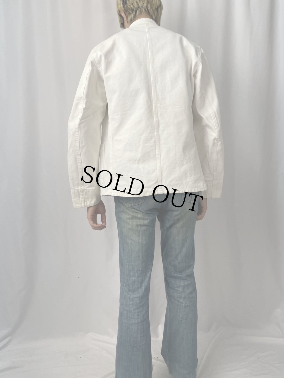 画像4: 50's ROYAL CANADIAN NAVY チェンジボタン コットンダックチュニックジャケット (4)