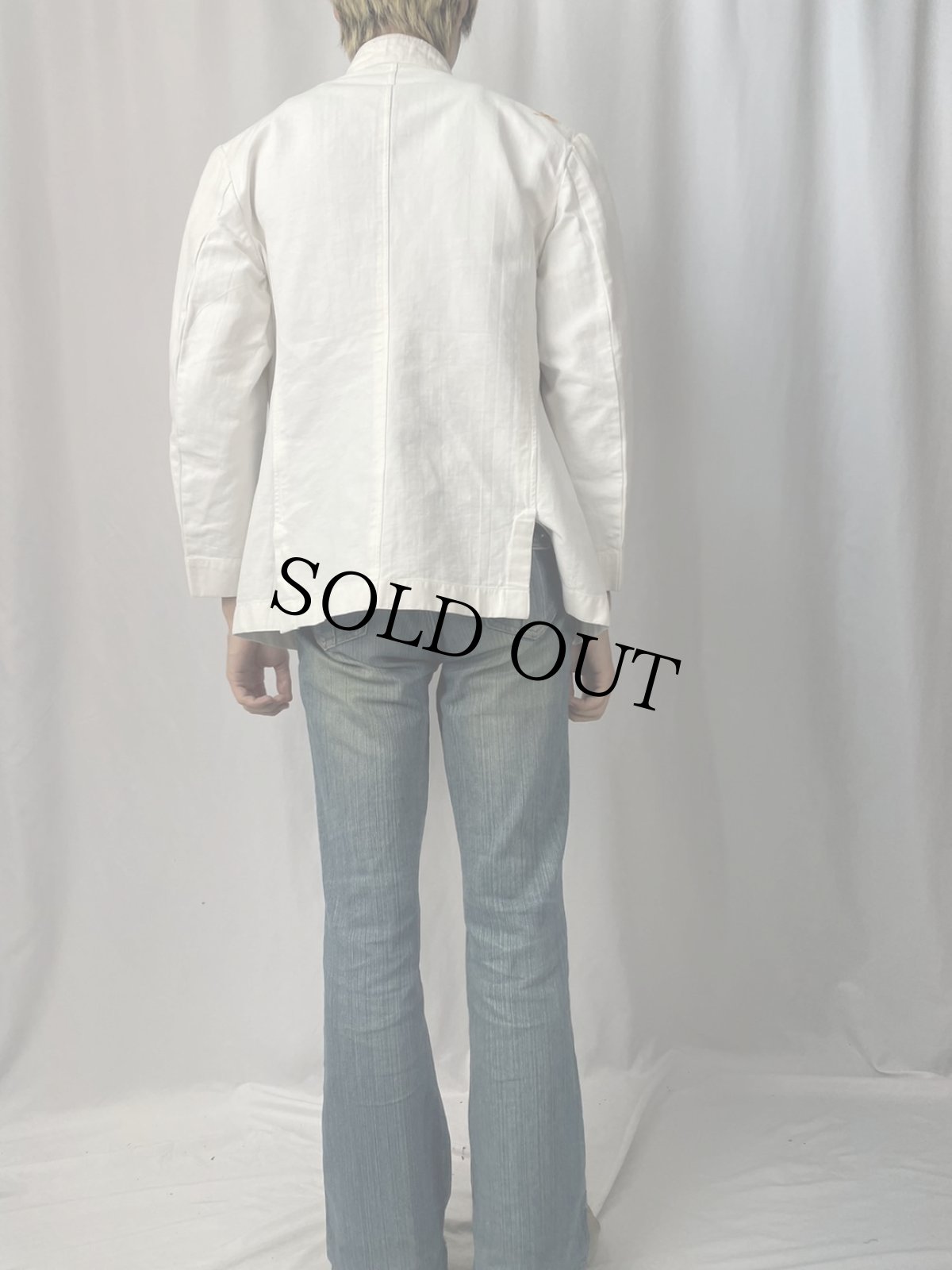 画像4: 50's ROYAL NAVY チェンジボタン コットンダックチュニックジャケット (4)