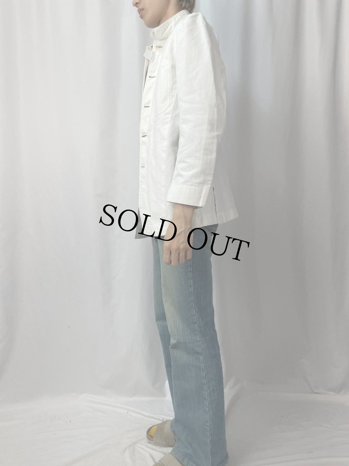 画像3: 50's ROYAL NAVY チェンジボタン コットンダックチュニックジャケット (3)