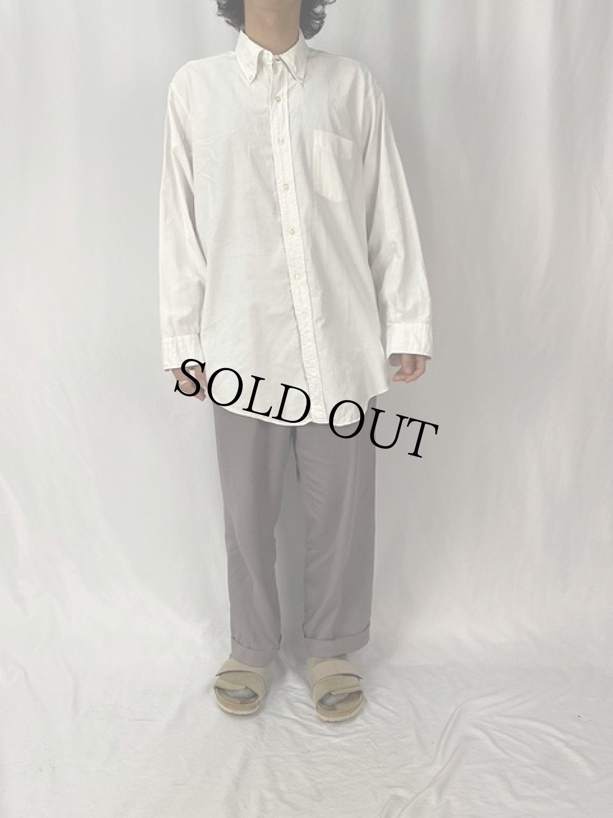 画像2: 60's Rogers Peet Company 3点留め マチ付き ボタンダウンシャツ SIZE16 1/2-32 (2)