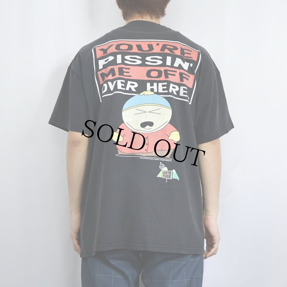 画像4: 90's SOUTH PARK "YOU'RE PISSIN' ME OFF OVER HERE." キャラクタープリントTシャツ BLACK (4)