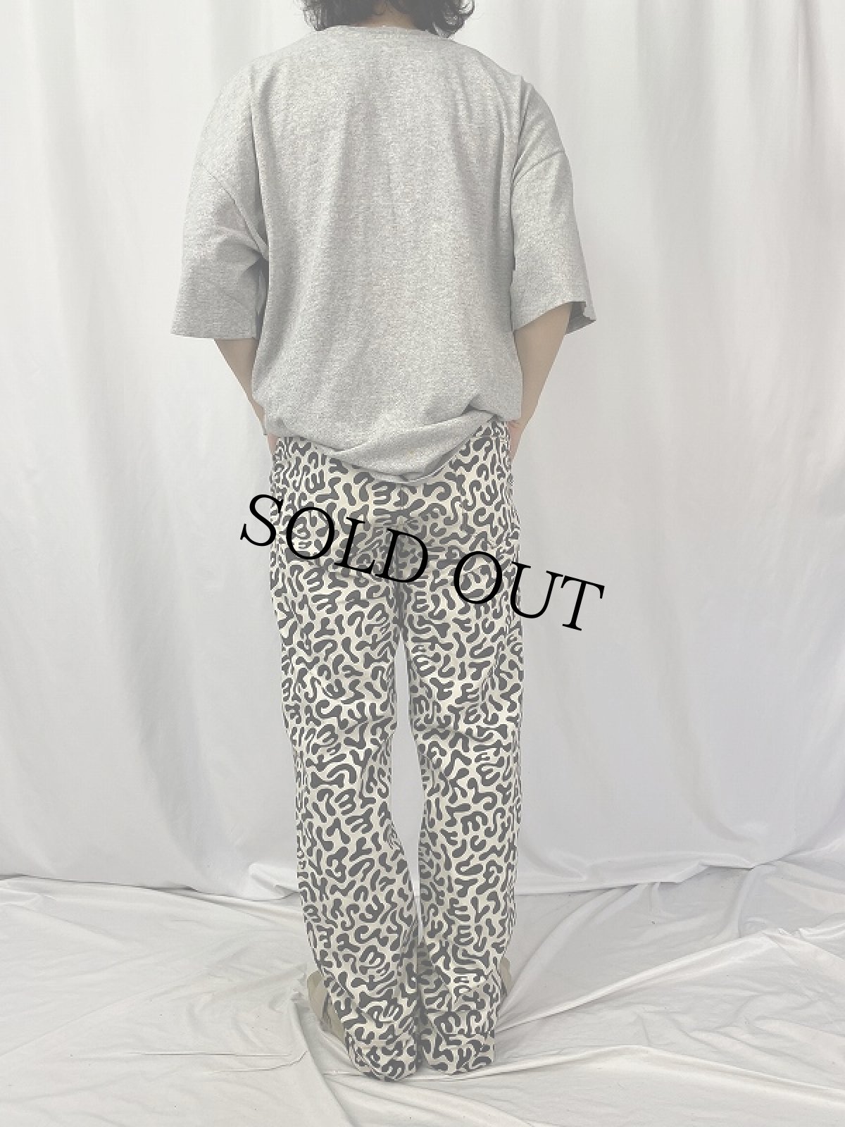 画像4: 70's 韓国 学生軍事訓練用 バクテリア迷彩 HBTパンツ W32 (4)