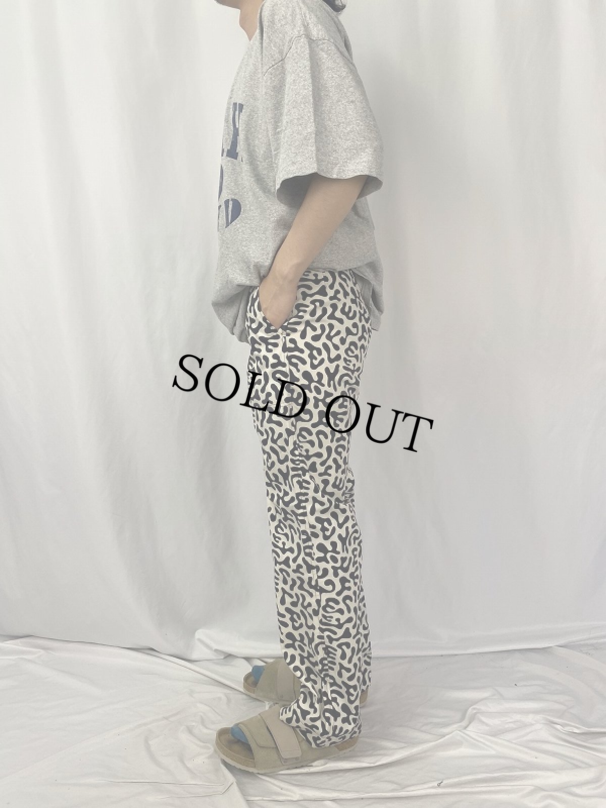 画像3: 70's 韓国 学生軍事訓練用 バクテリア迷彩 HBTパンツ W29 (3)