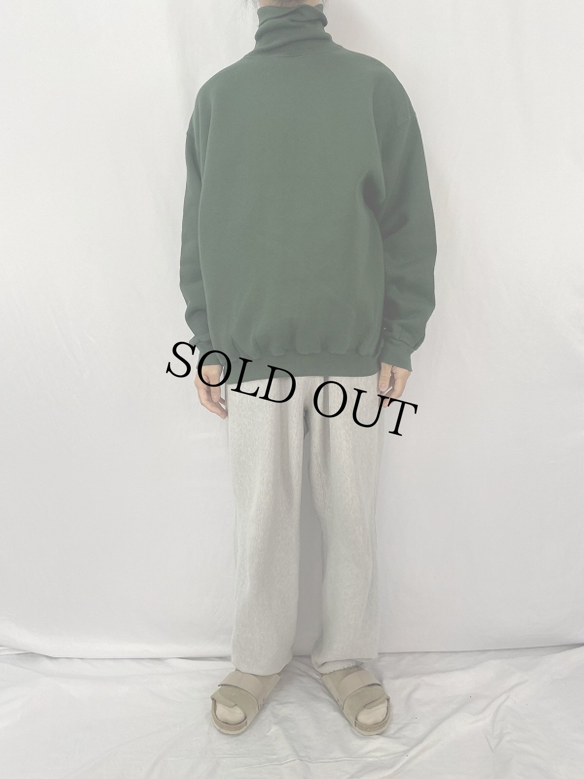 画像2: BRITTANIA SPORT 無地 タートルネックスウェット XL (2)