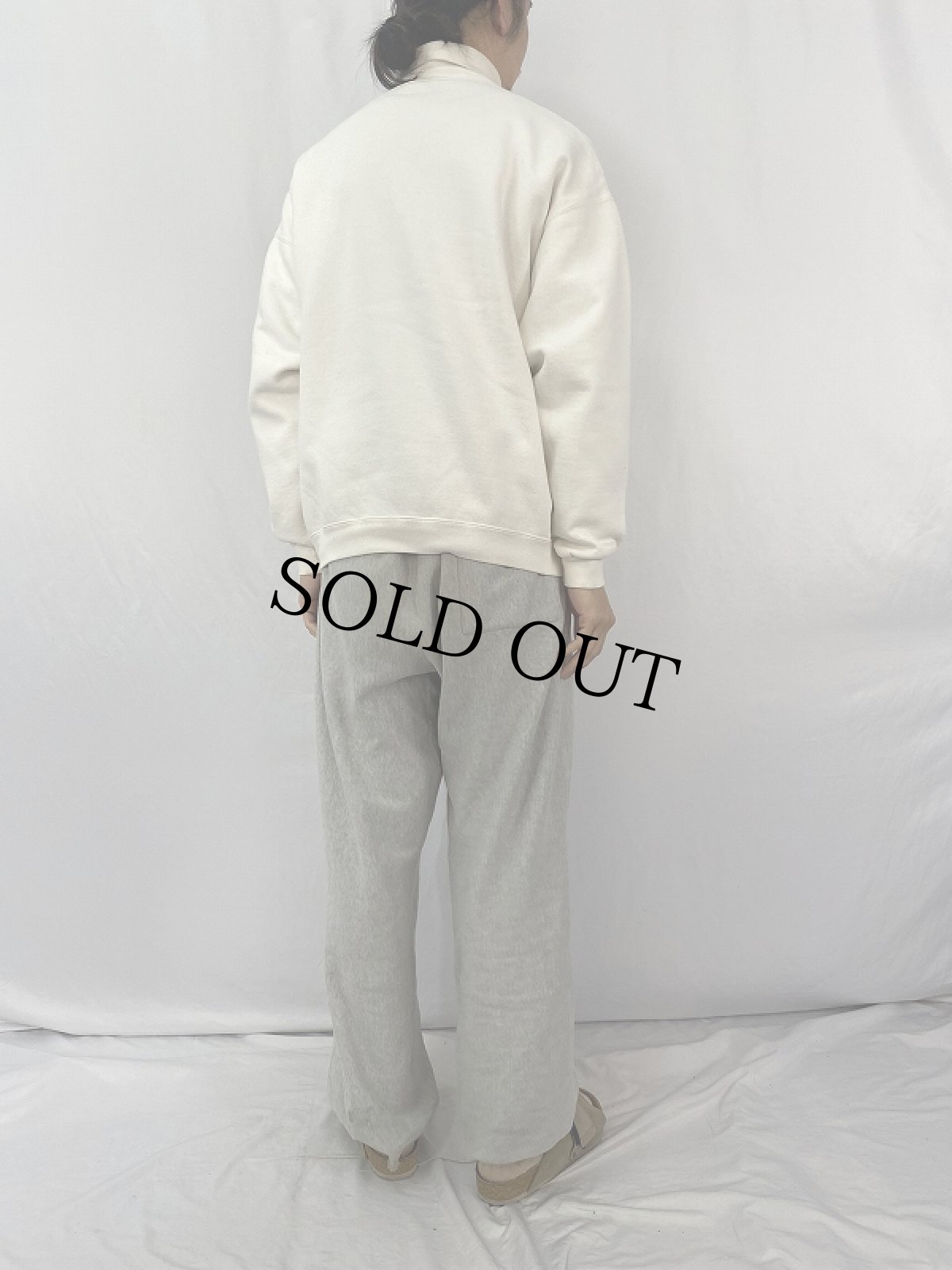 画像4: PLUMA USA製 無地 タートルネックスウェット L (4)