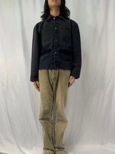 画像2: 80〜90's Carhartt USA製 コーデュロイ切り替え ダックカバーオール L (2)