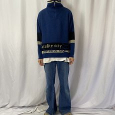 画像2: EURO EARTHBOUND "Satellite city" ハーフジップ ハイネックスキーニットセーター L (2)