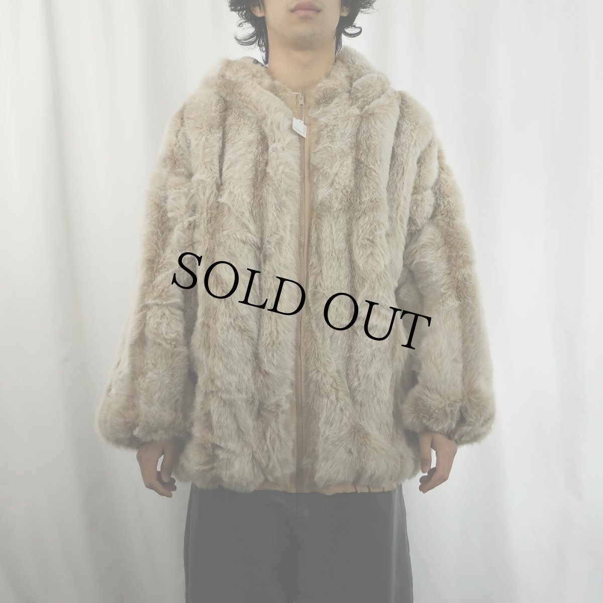 画像3: 80's MARVIN RICHARDS USA製 リバーシブル フェイクファージャケット L (3)