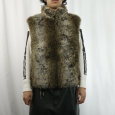 画像3: BLASSPORT リバーシブル フェイクファーベスト L (3)