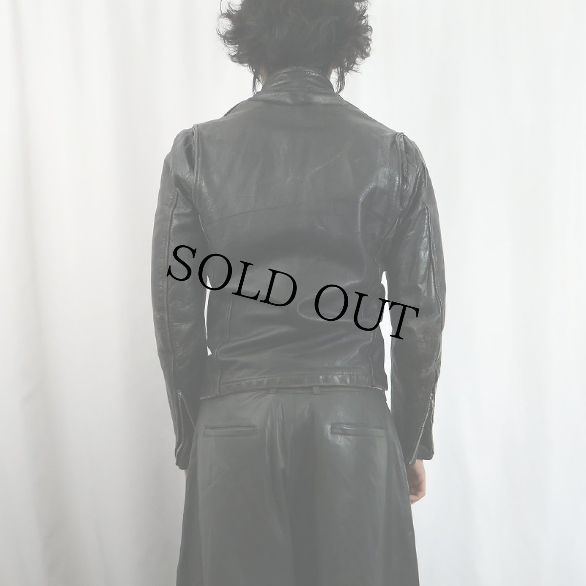 画像3: 60〜70's STEERHIDE キルティングライナー シングルライダースジャケット (3)