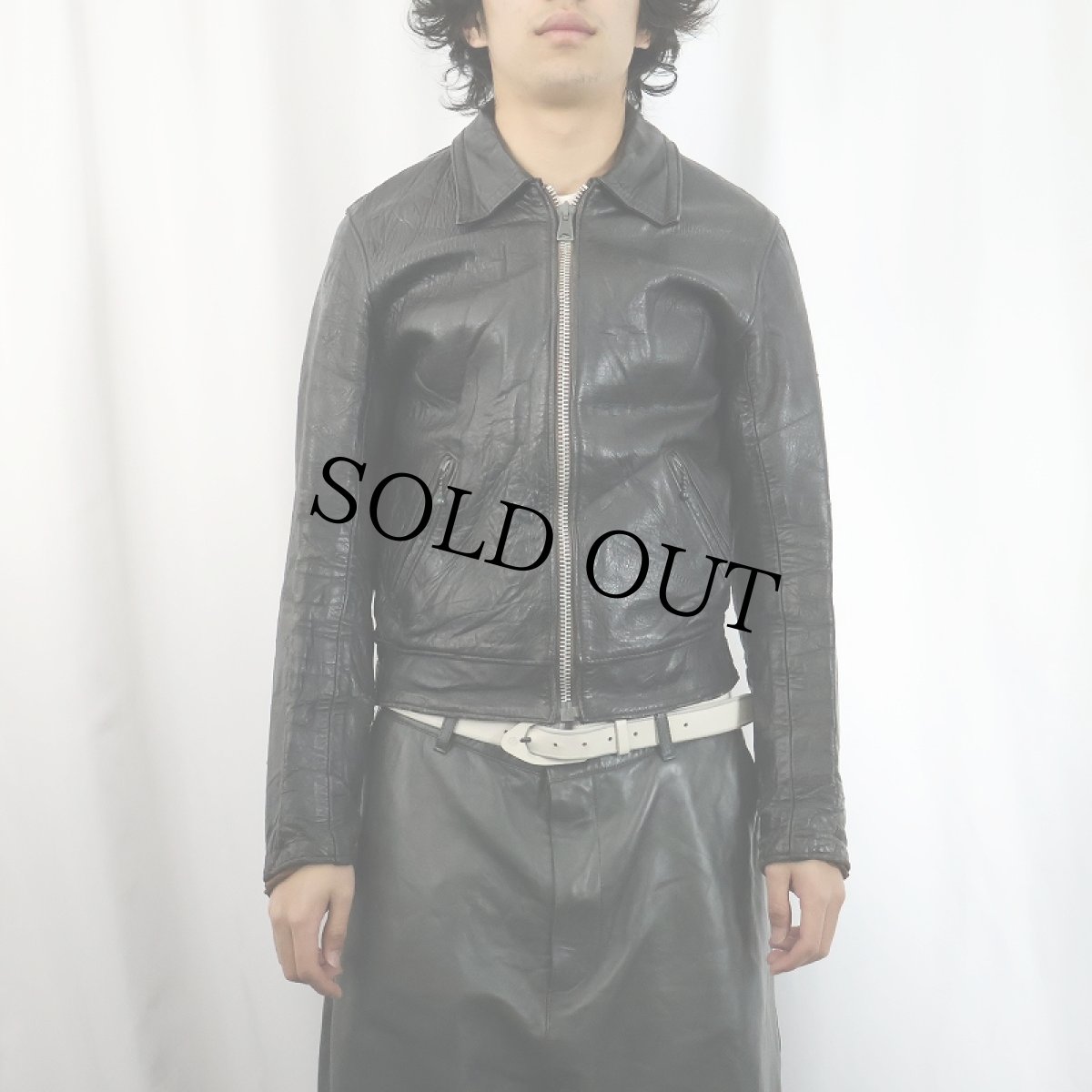 画像2: 70's Highwayman キルティングライナー シングルライダースジャケット (2)