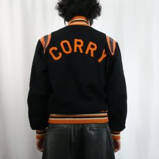 画像3: 60's THE STANDARD PENNANT CO. ウールスタジャン BLACK (3)