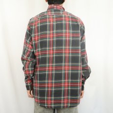 画像3: 80〜90's L.L.Bean USA製 タータンチェック柄 ライトネルシャツ L (3)