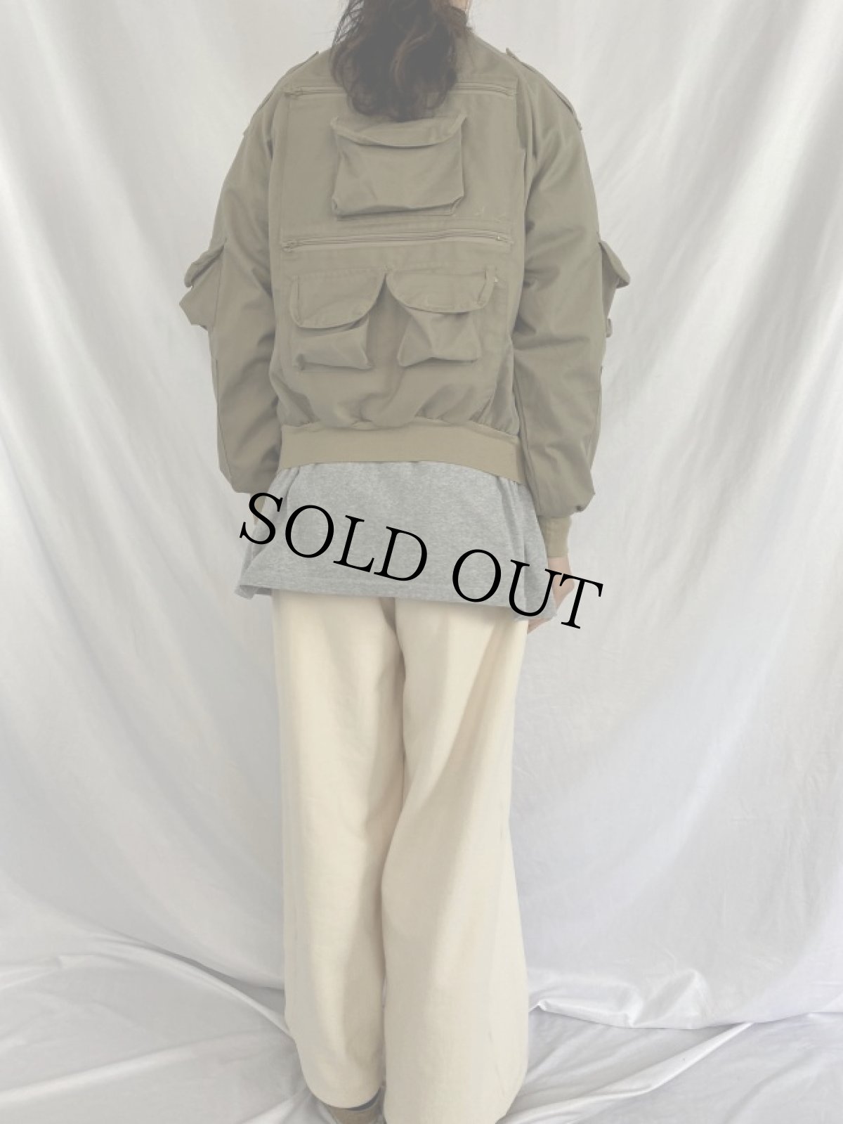 画像4: 80's〜 CANADA製 コットンポリ フィッシングジャケット M (4)