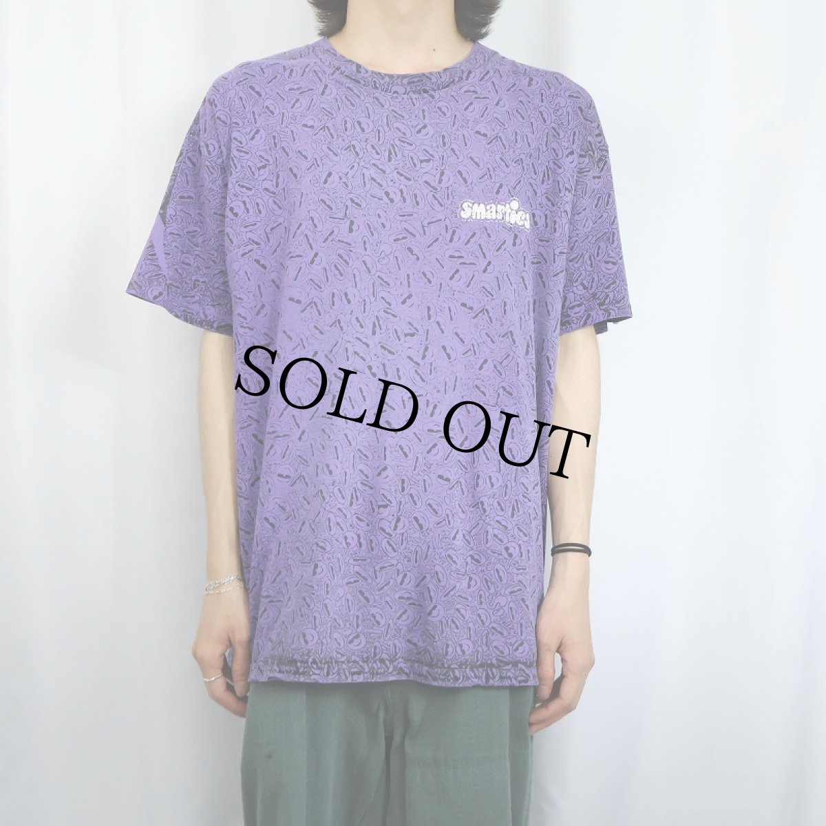 画像2: 90's USA製 "smarties" 総柄 プリントTシャツ XL (2)