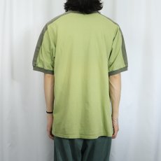 画像3: 90's NIKE USA製 ロゴ刺繡 VネックTシャツ L (3)