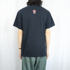 画像3: 2000's "bush again?" 政治風刺 ムンクの叫びパロディプリントTシャツ BLACK L (3)