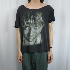 画像2: 90's NIRVANA KURT COBAIN  "Memorial Face" 追悼プリントTシャツ BLACK (2)