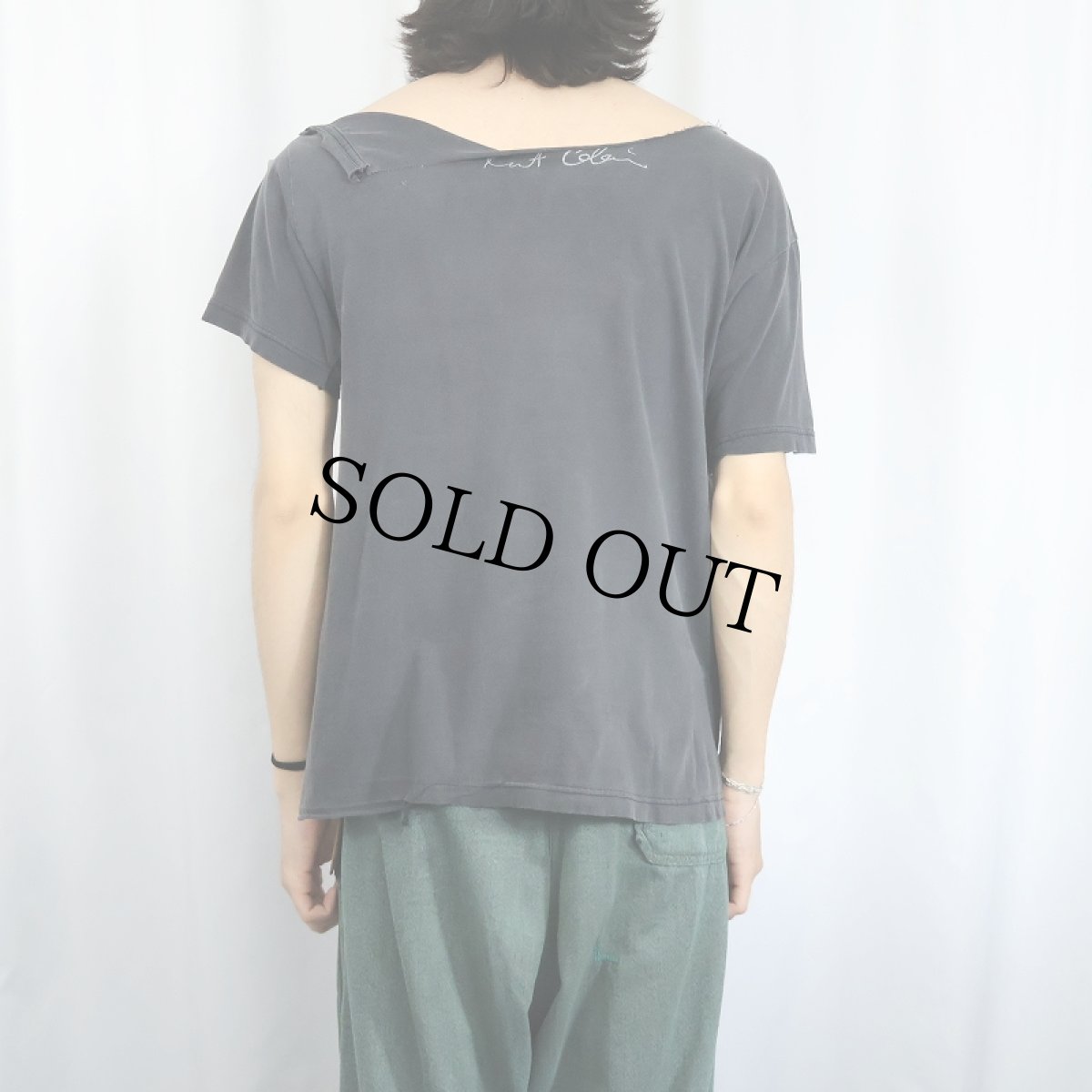 画像3: 90's NIRVANA KURT COBAIN  "Memorial Face" 追悼プリントTシャツ BLACK (3)