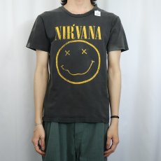 画像3: 90's NIRVANA "NEVERMIND" ロックバンドプリントTシャツ BLACK (3)